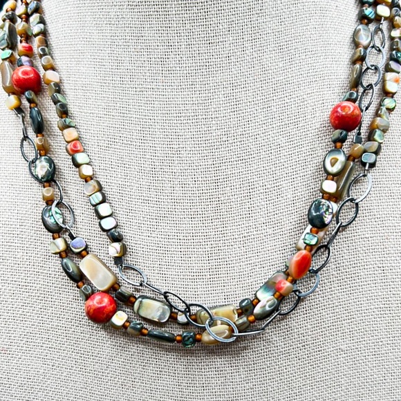 EUC SILPADA 925 Coral Fiesta Fun Necklace N1563 - Picture 1 of 7